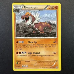 Pokemon TCG Tyrantrum 62/111 Regular Non Holo Rare XY Furious Fists 2014 NM - Image 1