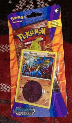 Pokemon XY STEAM SIEGE BLISTER PACK - Lucario - 2016 Factory Sealed - Image 1
