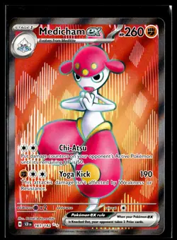 2024 TCG Pokemon #161 Medicham 161/142 Full Art Holo Stellar Crown - Image 1
