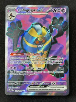 2023 TCG Pokemon #224 Cofagrigus ex 224/182 Holo Full Art Paradox Rift - Image 2