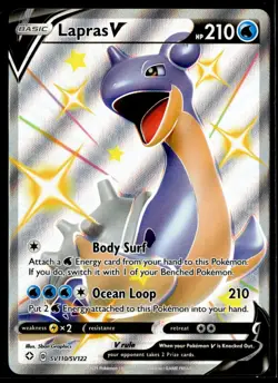 2021 TCG Pokemon #SV 110 Lapras V SV110/SV122 Holo Full Art Shining Fates - Image 1