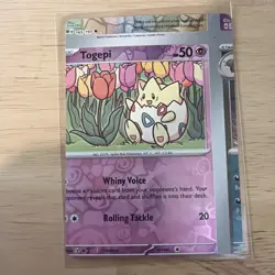Pokemon TCG Misprint Error Miscut NFC Togepi Reverse Holo NM Obsidian Flames - Image 1