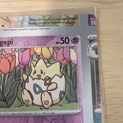 Pokemon TCG Misprint Error Miscut NFC Togepi Reverse Holo NM Obsidian Flames - Image 3