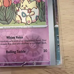 Pokemon TCG Misprint Error Miscut NFC Togepi Reverse Holo NM Obsidian Flames - Image 4