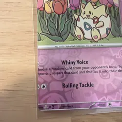 Pokemon TCG Misprint Error Miscut NFC Togepi Reverse Holo NM Obsidian Flames - Image 5