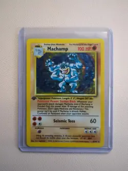 Machamp 8/102 1st Edition Holo Rare Deck Exclusives Base Set Pokemon - Image 1