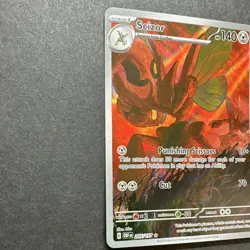 Pokemon Scizor 205/197 SV03: Obsidian Flames Illustration Rare Full Art Holo NM - Image 2
