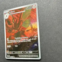 Pokemon Scizor 205/197 SV03: Obsidian Flames Illustration Rare Full Art Holo NM - Image 3