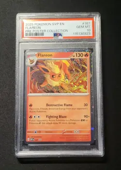 💎 PSA 10 2025 POKEMON SVP English SV BLACK STAR PROMO #167 FLAREON cosmos - Image 1