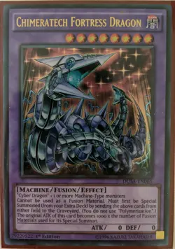 YuGiOh Chimeratech Fortress Dragon Ultra Rare 1st Edition DUSA-EN065 NM - Image 1