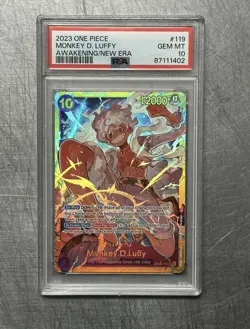 Monkey D Luffy OP05-119 SEC PSA 10 One Piece Card Game Awakening Of The New Era - Image 1