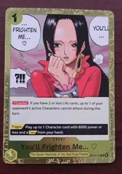 You'll Frighten Me... OP14-118One Piece Card R The Azure Sea's Seven NM English - Image 1