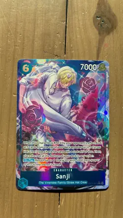 Sanji OP11-051 ALTERNATE ART SR A Fist Of Divine Speed One Piece CCG Foil ⚓📈 - Image 1