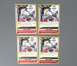 Gum-Gum Fire-Fist Pistol Red Hawk Foil Op01-026 Playset ×4 One Piece TCG English - Image 1