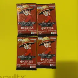 One Piece Carrying On His Will Booster Past English 4 Packs Seal Packs - Image 1