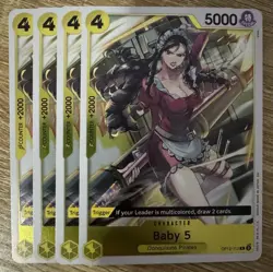 4 x One Piece TCG OP12-112 Rare (R) Baby 5 NM English (Playset) - Image 1
