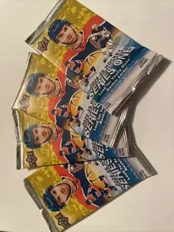4 X 2024-25 Upper Deck Series 1 Hockey Gravity Feed Pack, 16 Cards Total - Image 1
