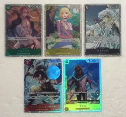 Lot of 5 Japanese ONE PIECE Cardgame Super Rare Card Set TCG - Image 1