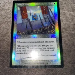 Knighthood FOIL - Urza's Legacy - MTG Magic the Gathering - MP - Image 1
