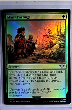 2023 MTG Magic The Gathering LOTR Lord of the Rings Foil #176 Many Partings - Image 1