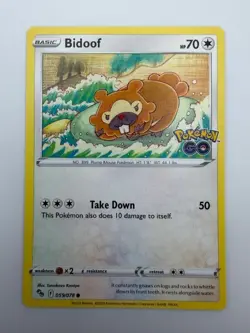 #059/078 Bidoof Normal Common - Pokemon Go English NM - Image 1