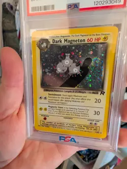 Dark Magneton with Swirl 11/82 2000 Pokemon Team Rocket Holo EX-MT 6 - Image 1