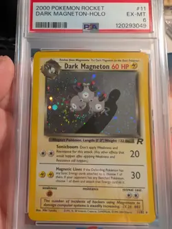 Dark Magneton with Swirl 11/82 2000 Pokemon Team Rocket Holo EX-MT 6 - Image 2