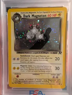 Dark Magneton with Swirl 11/82 2000 Pokemon Team Rocket Holo EX-MT 6 - Image 3