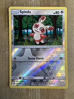 Pokemon TCG Spinda Sun & Moon Base Set 102/149 Reverse Holo Uncommon NM - Image 1