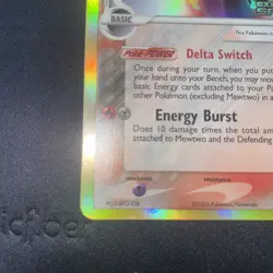 Pokemon Mewtwo 12/113 EX Delta Species Stamped Holo Near Mint - Image 5