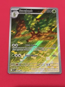 Sawsbuck 092/086 IR Illustration Rare Holo Pokemon 2025 White Flare NM - Image 1