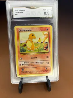Pokemon Charmander Base Set 46/102 GMA 8.5 Common 1999 English Regular - Image 1