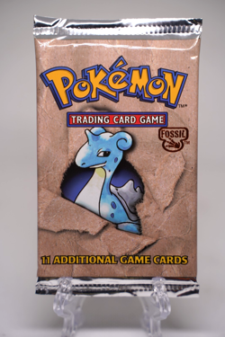 Pokemon WOTC Fossil Unlimited Booster Pack Vintage Sealed TCG Lapras - Image 1