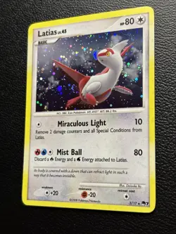 Pokemon Latias Lv.45 Rare Holo 3/17 POP 7 LP *FART SWIRL* - Image 3