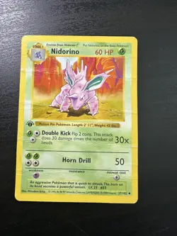 Nidorino (Shadowless) - 37/102 Base Set - WOTC - Pokemon TCG - PL - Image 1