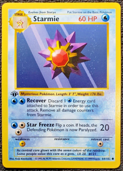 1999 Pokemon Base 1st Edition #64 Starmie Pokemon Gaming - Image 1