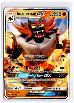 2017 TCG Pokemon #27 Incineroar GX 27/149 Holo Full Art Sun and Moon - Image 1