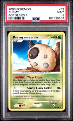 2008 POKEMON POP SER 7 #12 BURMY PSA 9 - Image 1