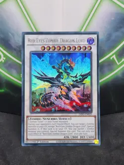 Yugioh Red-Eyes Zombie Dragon Lord DIFO-EN039 Ultra Rare 1st Edition NM - Image 1