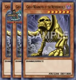 Yugioh! 3x Great Mammoth of the Netherworld MZMU-EN004 Rare 1st Ed NM - Image 1