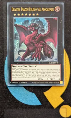 ALIN-EN049 Disaster, Dragon Ruler of All Apocalypses Ultra Rare YuGiOh - Image 1