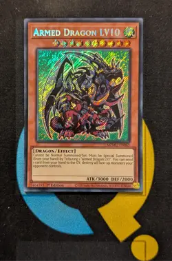 MZMU-EN065 Armed Dragon LV10 Chibi Art Secret Rare 1st Ed YuGiOh - Image 1