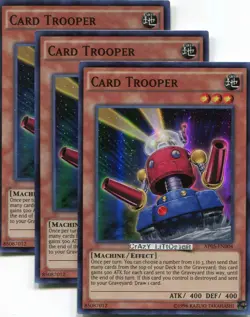 3 X YU-GI-OH CARD TROOPER PROMO SUPER RARE MINT AP05-EN004 - Image 1