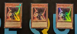 MZMU-EN014 Masked HERO Dusk Crow x3 Super Rare 1st Edition YuGiOh Playset - Image 1