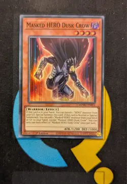 MZMU-EN014 Masked HERO Dusk Crow x3 Super Rare 1st Edition YuGiOh Playset - Image 2