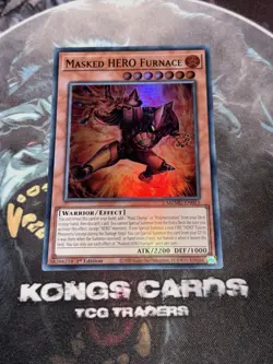 MZMU-EN015 Masked HERO Furnace Super Rare YuGiOh! NEW - Image 1