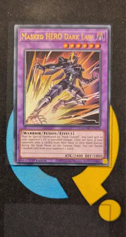 MZMU-EN070 Masked HERO Dark Law Ultra Rare 1st Edition YuGiOh - Image 1