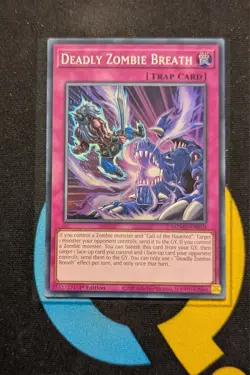 MZMU-EN010 Deadly Zombie Breath Super Rare 1st Edition YuGiOh - Image 1