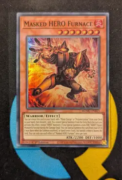 MZMU-EN015 Masked HERO Furnace x3 Super Rare 1st Edition YuGiOh Playset - Image 2