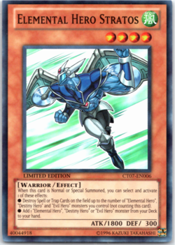 Elemental Hero Stratos - CT07-EN006 - Super Rare Limited Edition Yugioh - Image 1